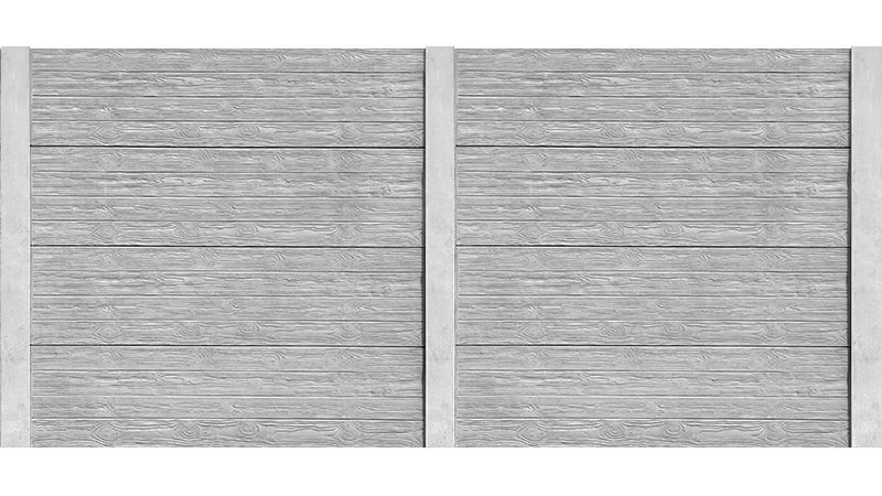 BX23/1 Deszka mintás betonkerítés normál oszloppal